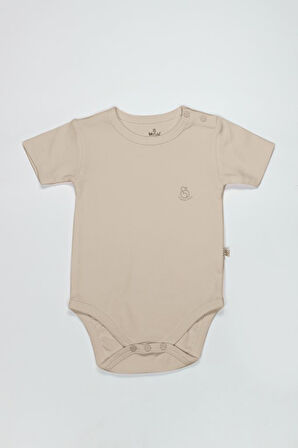 Bistyle Organik Natural Basic Style Yarım Kol Body BS17103 Bej