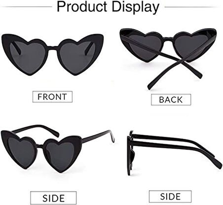 Nessiworld Siyah Renk Kalp Şekilli Parti Gözlüğü 15x5 cm