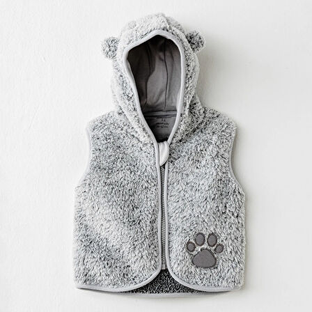 NessiWorld AC26026 Keep Smiling Yelek Grey