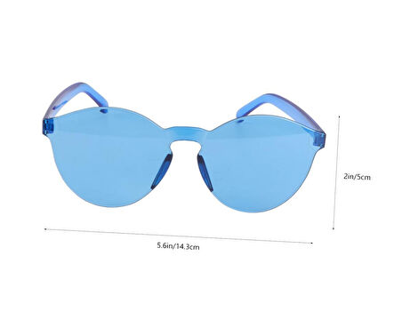 Sert Mika Oval Şekilli Çerçevesiz Gözlük Retro Parti 5x14 cm