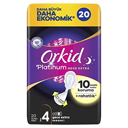 Orkid Ultra Platinum Gece Extra Ped 20'Li