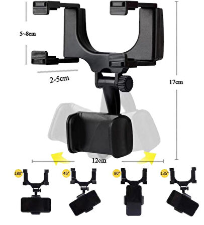 Araba Dikiz Aynasına Takılan Telefon Tutucu CM-219