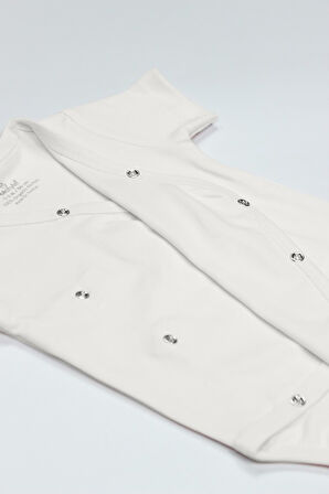 Bistyle Organik Natural Basic Style Kruvaze Yarım Kol Body BS17101 Ekru