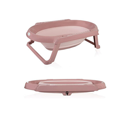 BabyJem Katlanır Banyo 5'Li Küvet Seti 596 Somon