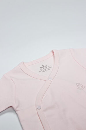 Organik Natural Basic Style Kruvaze Uzun Kol Body BS17102 Pembe