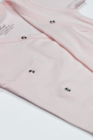 Organik Natural Basic Style Kruvaze Uzun Kol Body BS17102 Pembe