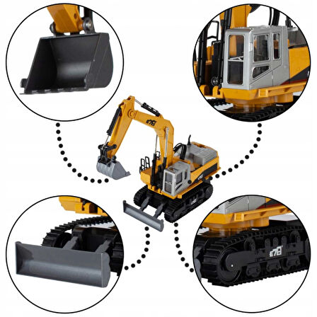 678 Kumandalı 14 Kanal Şarjlı Kepçe