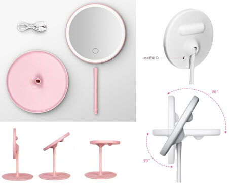 Led Işıklı Dokunmatik Makyaj Aynası 3 Kademeli Işık Ayarlı