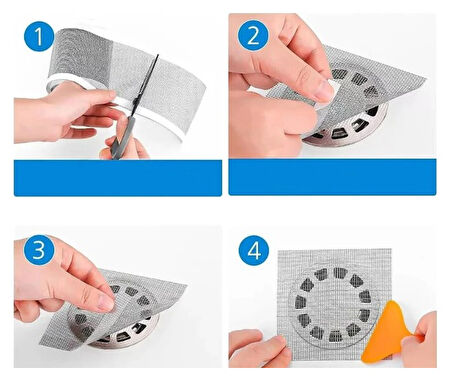 Çok Amaçlı Gider Süzgeci ve Sineklik Tamir Kiti 10 cm * 4 metre