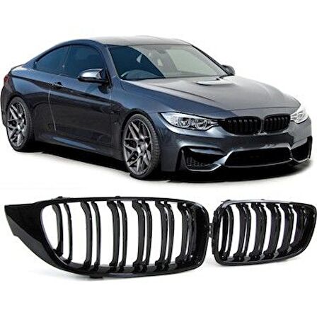 Bmw F32-F33 ön böbrek panjur pianoblack 2013+ m4 çift tırnak