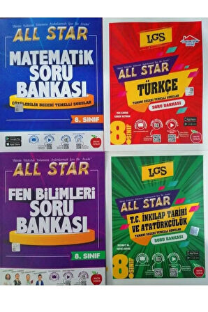 Newton 8.Sınıf All Star Matematik Fen Bilimleri Türkçe İnkılap Soru Bankası 2024 2025 LGS