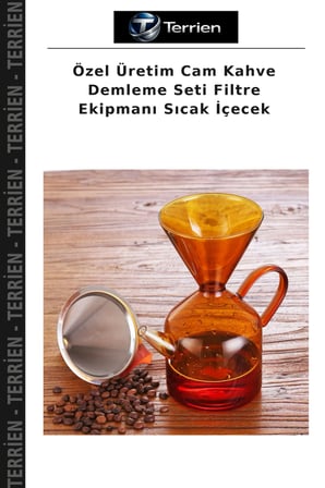 Özel Üretim Cam Kahve Demleme Seti Filtre Ekipmanı Sıcak İçecek
