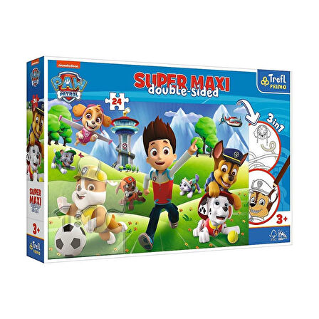 Nessi World PUZZLE-41001 Super Maxi Paw Patrol 24 Parça Çocuk Puzzle