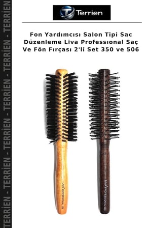 Fon Yardımcısı Salon Tipi Sac Düzenleme Liva Professıonal Saç Ve Fön Fırçası 2'li Set 350 ve 506