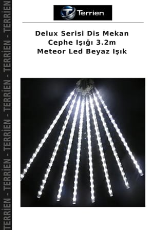 Delux Serisi Dis Mekan Cephe Işığı 3.2m Meteor Led Beyaz Işık