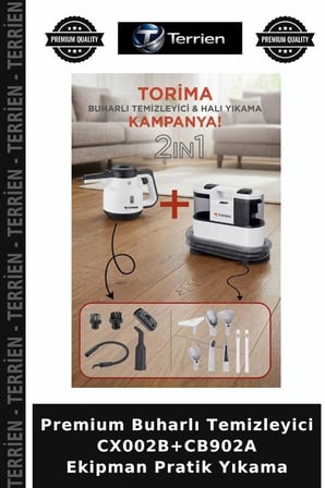 Premium Buharlı Temizleyici CX002B+CB902A Ekipman Pratik Yıkama
