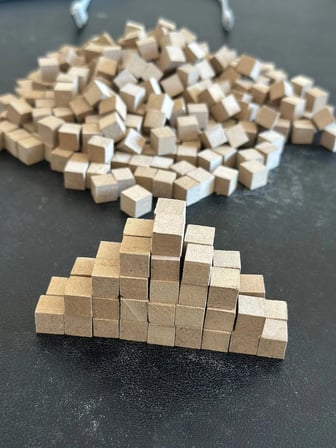 Nest WoodTr 1x1x1cm 100 ADET MDF Küp Ham Doğal Boyanabilir MDF Küp Minecraft Küp Zeka Oyunu