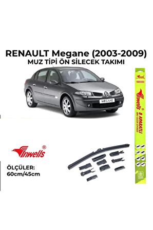 Renault Megane 2 (2003-2009) Ön Silecek Takımı 600x450mm (aparatlı) -