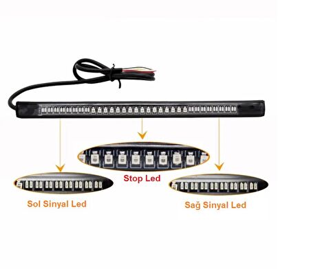 MOTORSİKLET PARK STOP SİNYAL LEDİ 32 LEDLİ FLEXİBLE LED 2 RENK