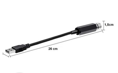 USB YILDIZ TAVAN LEDİ 26CM 5 MODLU KIRMIZI RENK