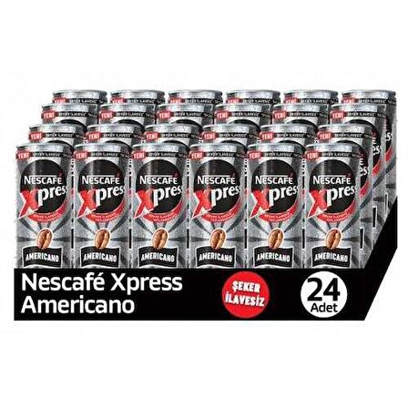 Nescafe Xpress Americano Şekersiz Soğuk Kahve 250 Ml X 24 Adet