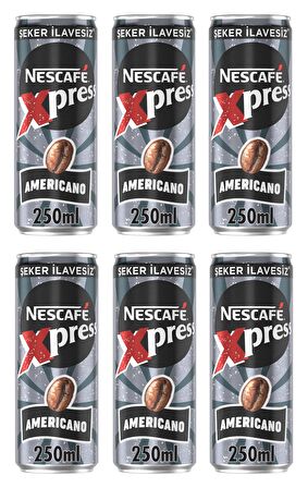 Nescafe Xpress Americano Şekersiz Soğuk Kahve 250 Ml X 6 Adet