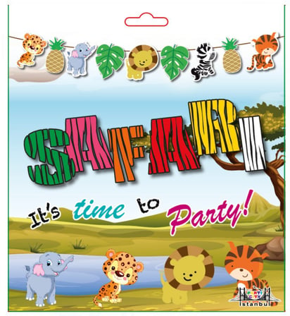 Delux Serisi Etkinlik Parti Hazırlık 3D SAFARİ ZARF BANNER