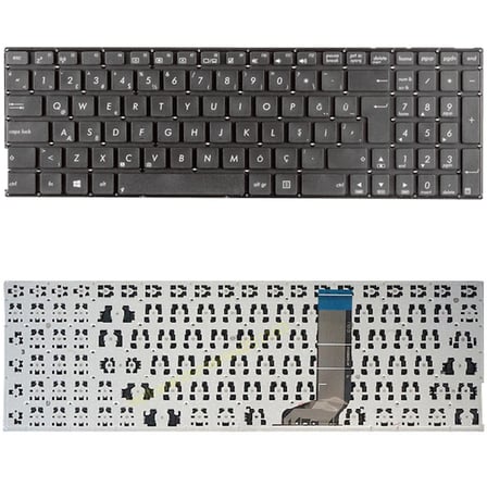 Asus X756UV, X756UQ, X756UQK, X756UX, X756UW Klavye Tuş Takımı Tuş Seti Siyah Türkçe