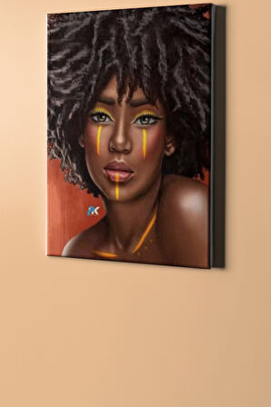 Sayılarla Boyama Seti Kasnaklı Afrikalı Model 40 X 50 Cm