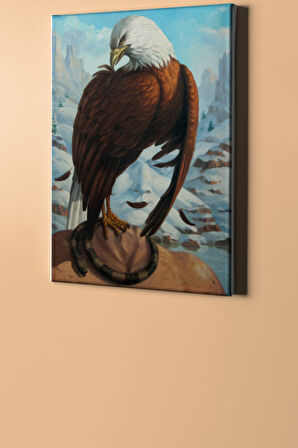 Sayılarla Boyama Seti Kasnaklı Kartal Ve Yüz 60 X 75 Cm
