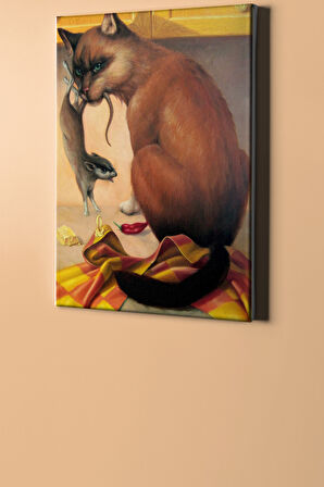 Sayılarla Boyama Seti Kasnaklı Kedi Ve Yüz 50 X 65 Cm