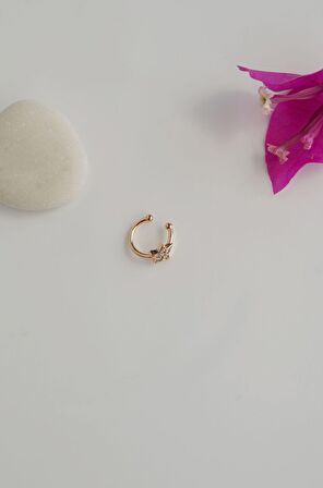 Sıkıştırmalı Kıkırdak Küpesi Mini Yıldız Earcuff