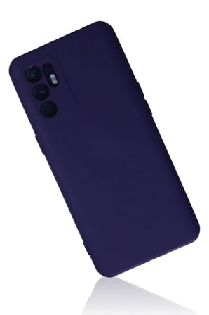 NY JOY Reno 6 Uyumlu Kılıf Nano içi Kadife Silikon - Mor NYJOYBZ