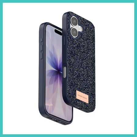 NY JOY Onegif iPhone 17 Uyumlu Bright Simli Kapak - Mavi NYJOYBZ