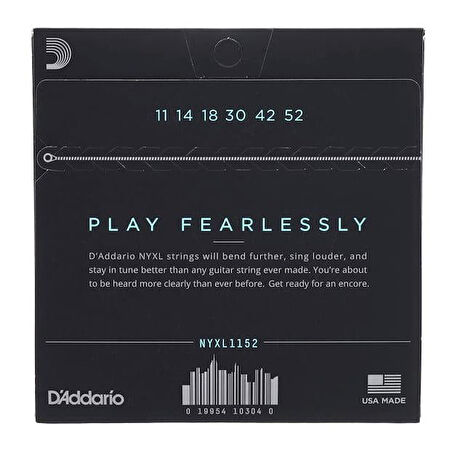 DADDARIO NYXL1152 ELEKTRO GİTAR TEL SETİ, 11-52, MEDIUM/HEAVY BOTTOM