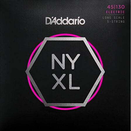 DADDARIO NYXL45130 BASS GİTAR TEL SETİ, NYXL SERİSİ, LONG SCALE, 5 TELLİ