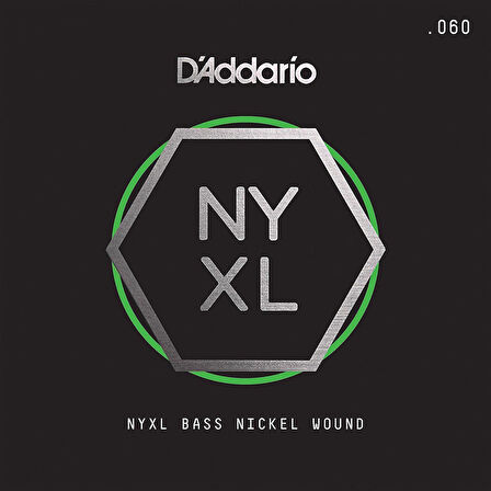 DADDARIO NYXLB060 BASS TEK TEL, NYXL SERİSİ, NİKEL SARIM, 0.060