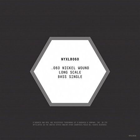 DADDARIO NYXLB060 BASS TEK TEL, NYXL SERİSİ, NİKEL SARIM, 0.060