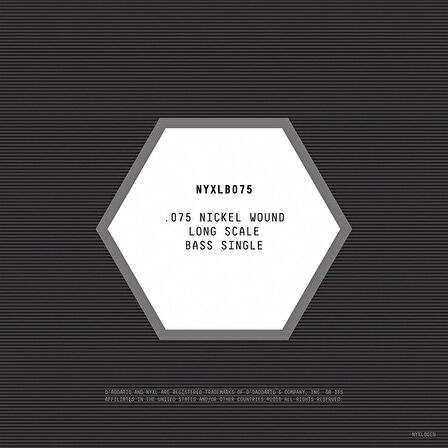 DADDARIO NYXLB075 BASS TEK TEL, NYXL SERİSİ, NİKEL SARIM, 0.075