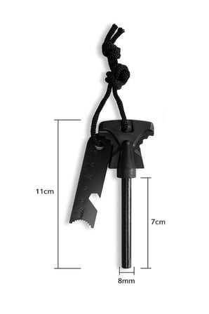 Acil Durum Seti Yürüyüş Gereci Seyahat Ürünü Single Sword Magnezyum Çubuğu Ateş Başlatıcı