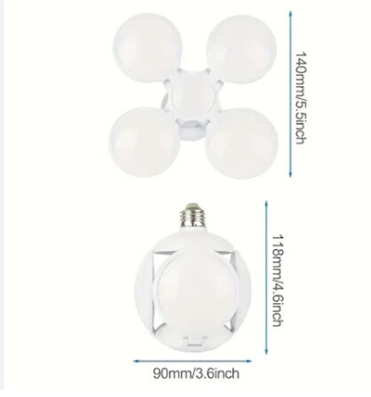 Led Futbol Ufo Ampul E27 28w 360 Derece Katlanır Lamba Ac 220v Lamba Led Spot Işık Beyaz Glop Led