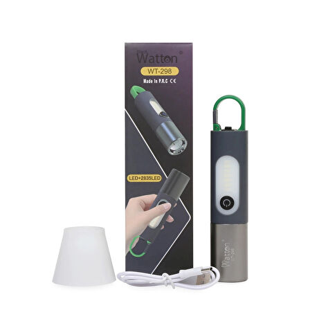 Type-c Girişli 750 Lümen Şarjlı Kamp Lambası  Wt-298