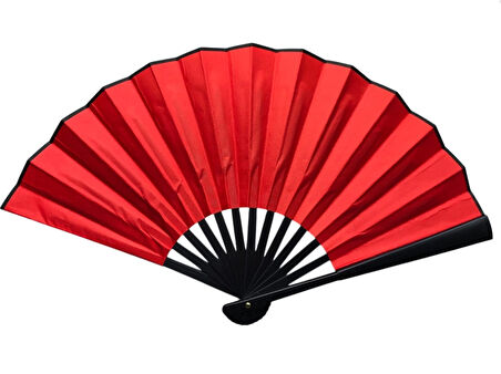 Plastik Kumaş Yelpaze 12'li Kırmızı