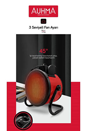 Ultra Güçlü 3000 Watt Taşınabilir Elektrikli Portatif Isıtıcı Soba Sıcak Hava Üfleyen Fan Radyatör