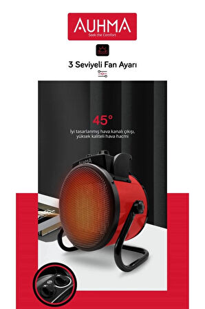 Ultra Güçlü 3000 Watt Taşınabilir Elektrikli Portatif Isıtıcı Soba Sıcak Hava Üfleyen Fan Radyatör