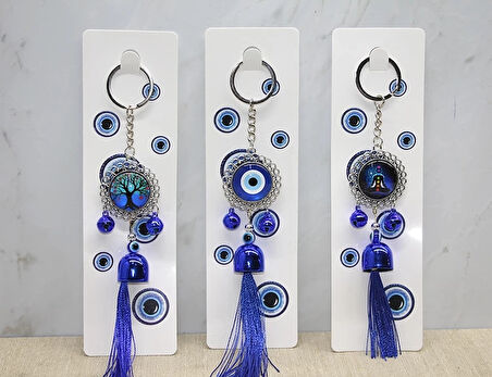 Metal Nazar Boncuğu Anahtarlık Alk3496