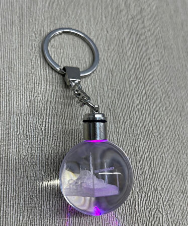 Ledli Sultanahmet Tasarımı Kristal Anahtarlık Alk3804