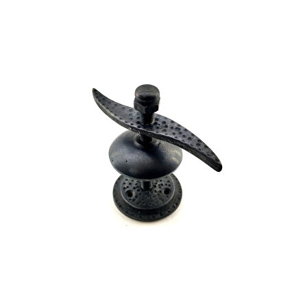 Antika Tarz Dekoratif Pirinç Pervane Panjur Stoperi - 110x110 Mm, Oksit