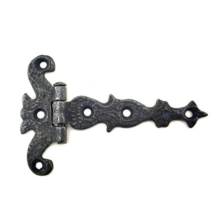 Antika Tarz Dekoratif Pirinç Kuyruklu Kelebek Menteşe - 63x100 Mm, Oksit