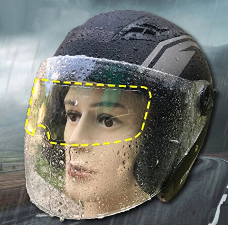 MOTOSIKLET  KASKI İÇIN YAĞMUR KAYDIRICI